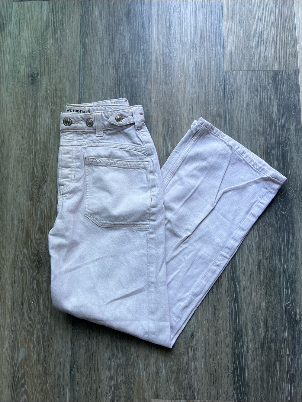 We The Free Pale Pink Straight-Leg Jeans